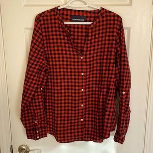 Red & black checkered Calvin Klein button up